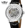 Reloj Dropshipping T-Winner Nueva Moda Negocios Reloj Mecánico para Hombre Totalmente Automático Correa de Cuero Reloj Mecánico para Hombre