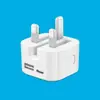 Carregador rápido de porta dupla AC transfronteiriço de 35W, carregador britânico, é adequado para celular Apple 8-16, cabeça de carregamento britânica dobrável