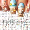 Belleza Total Transfronterizo Nuevo Verano Pegatinas para Uñas con Marca de Agua Estrella de Mar Concha Pulpo Pegatinas para Uñas