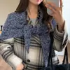Chal de Hilo Jacquard Multicolor Otoño Invierno Estilo Coreano Casual Versátil Bufanda de Punto Triangular Protector de Cuello Bufanda Cálida para la Cabeza Bufanda para Mujer