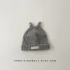 Touca de Bebê Fofa Colorida com Bolinhas e Antenas Lã Tricotada Unissex para Outono Inverno Proteção contra Frio Quente Touca Pulôver Gorro
