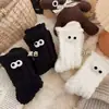 Calcetines de felpa divertidos de otoño e invierno para mujer, calcetines lindos y peculiares, calcetines de piso peludos gruesos y cálidos, calcetines para dormir en casa