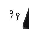 Pendientes de clip geométricos con diseño de relámpago y viento oscuro de Bolo, sin agujeros, personalizados para mujer y de moda para hombre.