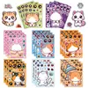 8 Adesivos Fofos de Gatinho em Desenho Animado que Mudam de Rosto para Diários DIY de Crianças, Adesivos Decorativos à Prova d'Água