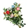 2 rosas búlgaras artificiais para decoração de casamento, flores falsas transfronteiriças para decoração de casa, arranjos florais e decoração de cenários