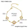 Mili Pulseira Brincos Colar de Contas de Pedra de Vidro Quadrado Lapidado Lindo Banhado a Ouro 18K Real Joias de Luxo Acessíveis