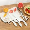 Juego de cuchillos de cocina de acero inoxidable transfronterizos, juego de cuchillos de cocina, cuchillo de cocina para el hogar, tabla de cortar, juego completo de siete piezas