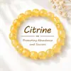 Pulseira de Contas Aquamarina Cristalina Popular Transfronteiriça e Citrino, Pulseira de Meditação de Cristal Roxo e Branco Rachado Atacado