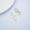 Acessórios de Joias de Liga Metálica Cor Esmeralda Imitação Galvanizada Conserva Cor Artesanais DIY Brinco Pingente Flor Orquídea Esmeralda Acessórios de Cabelo Atacado