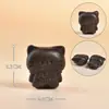 Acessórios de urso e gato de desenho animado em madeira de pêssego e sândalo, componentes DIY, pequenos ornamentos de madeira, pingentes e itens decorativos