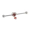 Gabe Cross Clavo para Hueso de la Oreja Puente de la Oreja Acero Inoxidable Clavo para la Oreja Forma de Corazón Barra Larga para la Oreja Acero Inoxidable Joyería para la Oreja Fábrica Punto