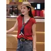 Camisa de manga corta ligeramente lujosa con cuello de diseño de cinta para mujer, nueva moda de verano, top elegante y versátil