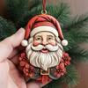 Carro transfronteiriço novo desenho animado acrílico Natal nova decoração pingente de carro chaveiro decoração