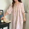 Nuevo Camisón de Algodón y Seda para Verano 2026 con Cinturón, Corte Holgado, Hecho de Algodón Artificial, Adecuado para Casa y Salidas
