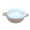 Tazón de Silicona con Doble Asa e Interior de Acero Inoxidable 304, Vajilla Infantil, Anticaídas, Antiescaldaduras, Ventosa, Tazón a Prueba de Polvo para Bebé, Tazón para Comida Complementaria