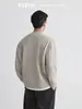 Também, cardigã masculino de tricô trançado com gola redonda, nova coleção outono 2026, modelagem solta, suéter de outer wear estilo retrô