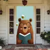 Temu Amazon Shein Fornecimento Exclusivo Transfronteiriço de Capa Decorativa de Porta de Quarto Elástica de Peça Única, Capa de Porta com Tema de Animal Fácil de Instalar
