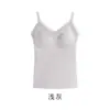 Colete Térmico de Cashmere para Mulheres com Bojo, Sem Costura, Lingerie Macia e Confortável, Alças Finas, Camada Base Anti-Queda