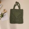 2024 Nuevo Bolso de Paja Tejida Hueco de un Solo Hombro de Ganchillo Bolso Tejido Bolso de Playa de Ocio Vacacional Bolso de Mujer