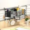 Cesta colgante de escritorio, un organizador colgante para habitaciones de residencia estudiantil, una caja de almacenamiento de sobremesa para material de oficina y un estante de almacenamiento para organizar tu espacio de trabajo