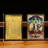 Nuevo Producto Doce Signos del Zodíaco de Xizang con Sello de Plástico Ocho Santos Patronos Tarjetas Doradas Pintadas Tarjeta de Buda Portátil Tarjeta Talismán en Stock