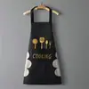 Avental de Cozinha Impermeável e à Prova de Óleo para Mulheres, Novo Estilo Fashion de Roupa de Trabalho para Adultos, Avental Unissex de Desenho Animado