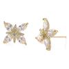 En stock Cuatro pendientes Mangxing Pendientes de circón Exquisitos pendientes que combinan con todo Moda Pendientes sencillos de alta gama Lujo ligero