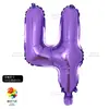 Decoração de Festa de Aniversário e Casamento Balão de Filme de Alumínio Alfanumérico Roxo 16 polegadas 0-9 A-Z Balão de Folha de Alumínio Atacado