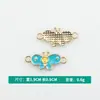 Venta al por mayor Estilo Coreano Único Doble Colgante Cara Sonriente Mariposa Aleación Esmalte Joyería Pendientes Pulsera Colgante Accesorios para Joyería DIY