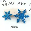 Clipe de cabelo das crianças cocar material 3,6 centímetros ouro pó snowflake pingente cartão de Natal cartão de felicitações caixa de presente decoração cartão de bolo