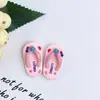 Pantuflas Perrito Macarrón Chanclas Pantuflas Calzado Exterior Crema Gel Pasador DIY Cordón para el Cabello Agarre Accesorios de Resina