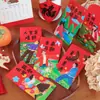 Envelopes Vermelhos Criativos do Ano do Cavalo Personalizados Originais de Alta Qualidade Bolsas de Pacotes Vermelhos Espessadas para Celebração de Ano Novo Dinheiro da Sorte de Cem Yuan Mil Yuan