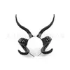 Accesorios para el Cabello de Halloween Transfronterizos Diadema Oscura de Cuernos de Diablo Accesorios para Fiesta Diadema de Cuernos de Diablo Tocado