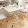 Mesa Dobrável, Mesa Lateral, Mesa de Jantar Doméstica Simples, Mesa Pequena Fácil de Usar para Comer, Adequada para 2-4 Pessoas, Mesa Quadrada Pequena Portátil para Montar Barracas