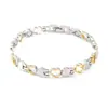 Pulsera Corazón de Melocotón de Imán Completo de Venta Caliente Transfronteriza Moda Simple Europea y Americana Ajustable Joyería para Parejas Pulsera de Metal