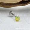 Aleación de Titanio Astmf-136 Rosca Externa Redonda para Pastel Bola de Ópalo Aurora Pendientes de Titanio G23 Ópalo Pendientes Joyería para Piercing