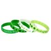 Transfronteiriço St. Patrick sorte trevo de quatro folhas tema festa comemorativa apoio irlandês Clover pulseira de silicone