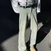 Jeans vintage de calle para hombre con un look genial y estiloso, pantalones casuales versátiles de corte slim modernos para ir al trabajo