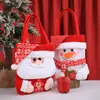 Bolsa de Regalo Navideña Transfronteriza, Bolsa de Manzana para Nochebuena, Bolsa de Regalo, Bolso de Mano, Bolsa de Caramelo de Dibujos Animados con Tapa abatible
