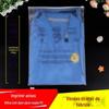 Em estoque, saco plástico transparente para embalagem de roupas, saco ziplock PE fosco, saco com zíper, aviso com palavras Yin e Yang, saco selado