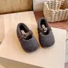 Zapatos Peludos Estilo Coreano Retro para Niños 2026 Invierno Niñas Calentitos con Plus Terciopelo Zapatos Mary Jane Camelia Zapatos de Algodón Peluche