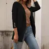 Outono/Inverno 2026 Amazon Aliexpress Mais Vendido Feminino Cor Sólida Lapela Blazer Manga Longa Versátil Slim Moda Jaqueta