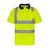Camisetas Refletivas em Estoque, Camisetas de Vestuário Refletivo de Alta Visibilidade para Uso Noturno, Camisas Polo Refletivas Respiráveis de Verão para Canteiro de Obras