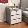 Mesa de cabeceira para quarto, uso doméstico, com chave, mini armário de armazenamento tipo gaveta, mesa de cabeceira simples e minimalista para quarto de casa