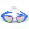 Gafas de natación galvanizadas para adultos HD impermeables antivaho anti-UV de silicona fábrica al por mayor gafas de natación