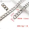 Cadena grande de aluminio biselada, accesorio de correa de hombro para bolso de mujer, para bolsos de axila y bolsos cruzados, disponible en múltiples colores electrochapados, directo de fábrica