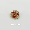 Botão Decorativo de Flor Tridimensional em Strass de Luxo Leve para Casacos Corta-Ventos Suéteres Malhas Vestidos Botões Estilo Coco Chanel Acessórios