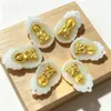 2017 Nuevo Jianghu Puesto Productos Calientes Jade Incrustado en Oro Guanyin Chapado en Oro Colgante de Collar Nueva Gota de Agua Chapado en Oro