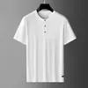 Dropshipping Verano Ultra-Delgada Camiseta Deportiva Casual de Seda de Morera de Manga Corta para Hombres Conjunto de Dos Piezas para Hombres de Mediana Edad