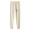 Calças leggings femininas puras calças quentes calças compridas calças de algodão calças íntimas roupa íntima fina calças de lã